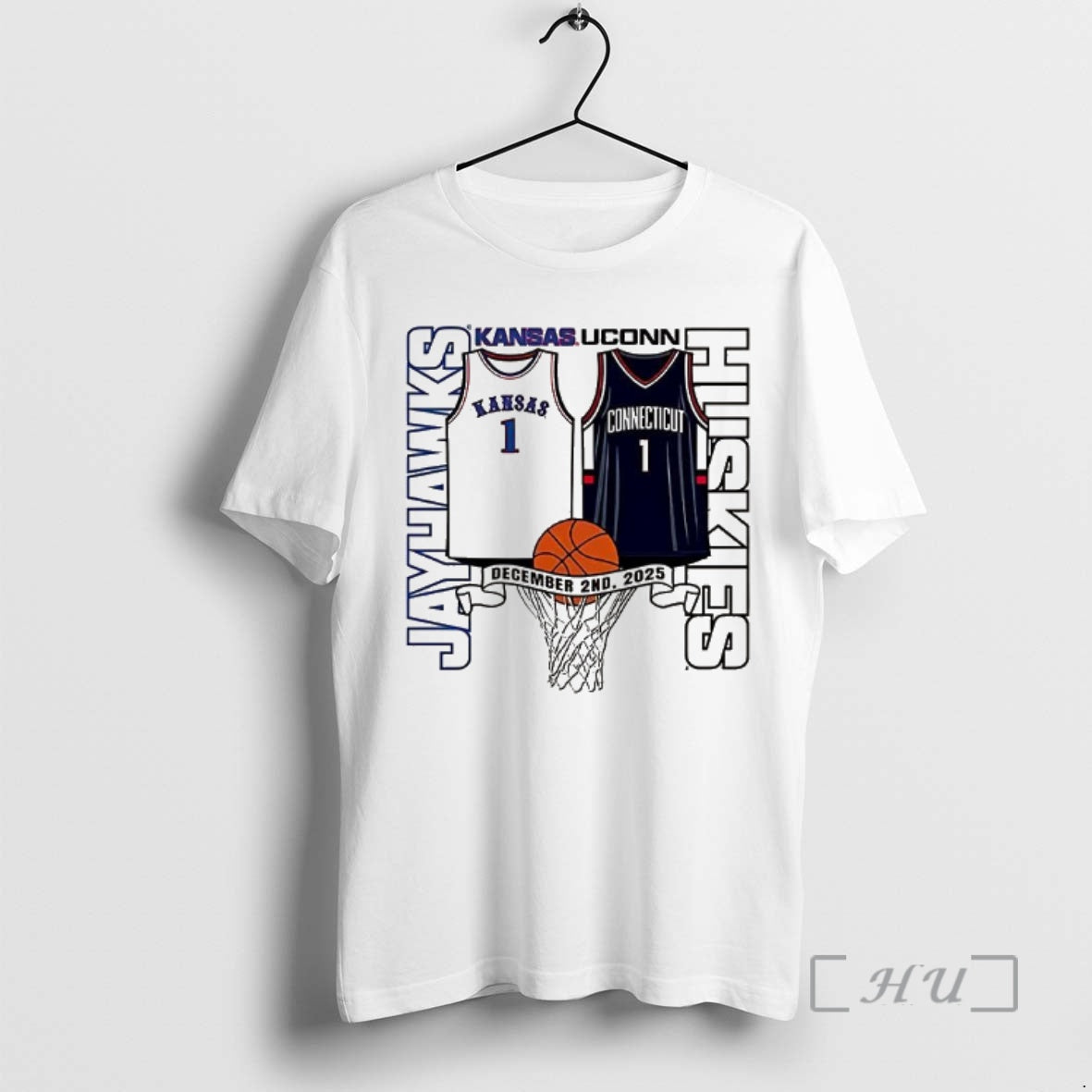 Officials Kansas Jayhawks Vs Uconn Huskies Jersey Number 1 2025