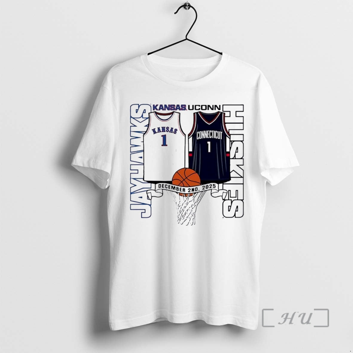 Officials Kansas Jayhawks Vs Uconn Huskies Jersey Matchup Christmas