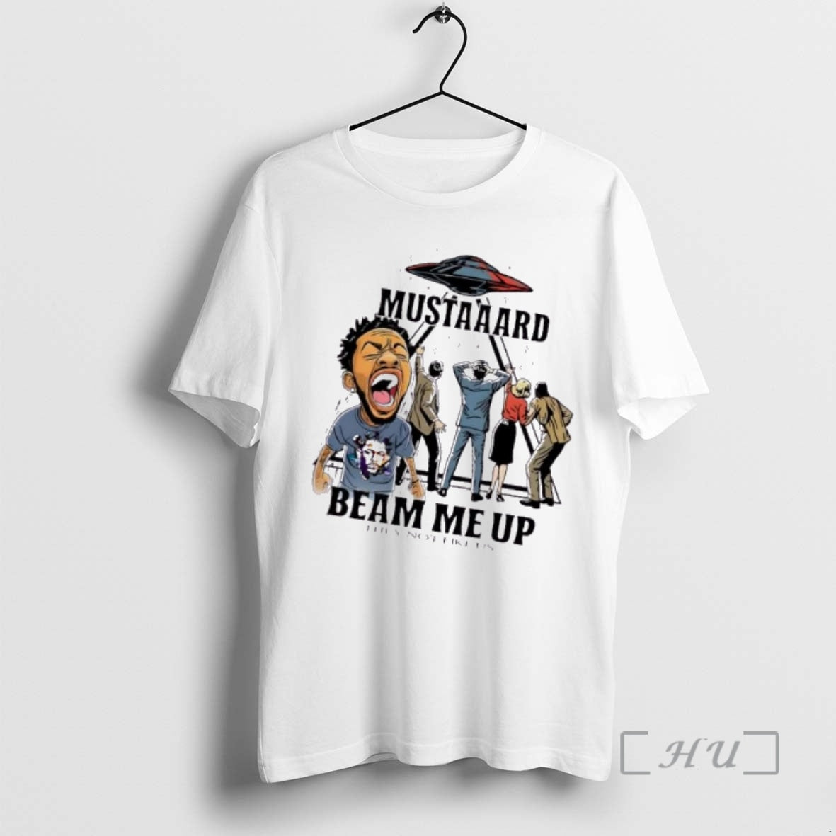 Officials Kendrick Lamar Mustaaard Beam Me Up They Not Like Us Caricature Premium T Shirts