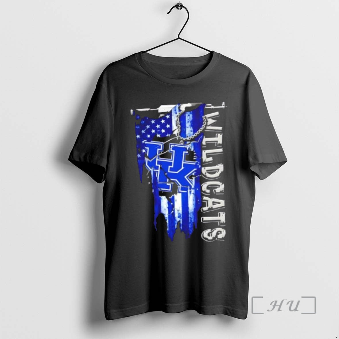 Officials Kentucky Wildcats Football Battle Shattered Usa Flag Rip Design