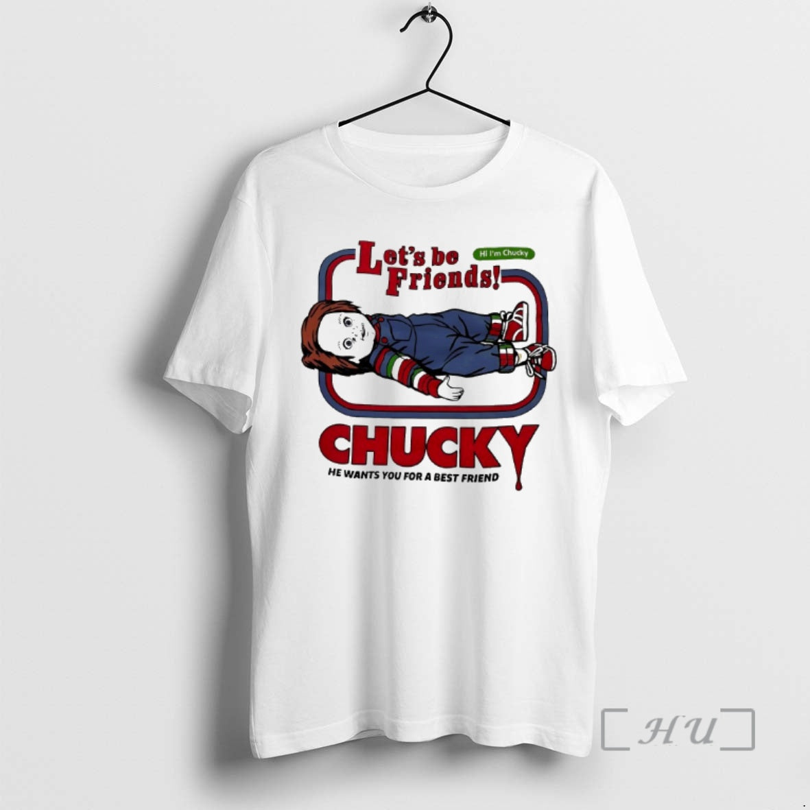 Officials Lets Be Friends Chucky He Wants You For A Best Friend Premium T Shirts