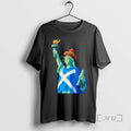 Officials Liberty Of Statue Wearing Scotland Flag