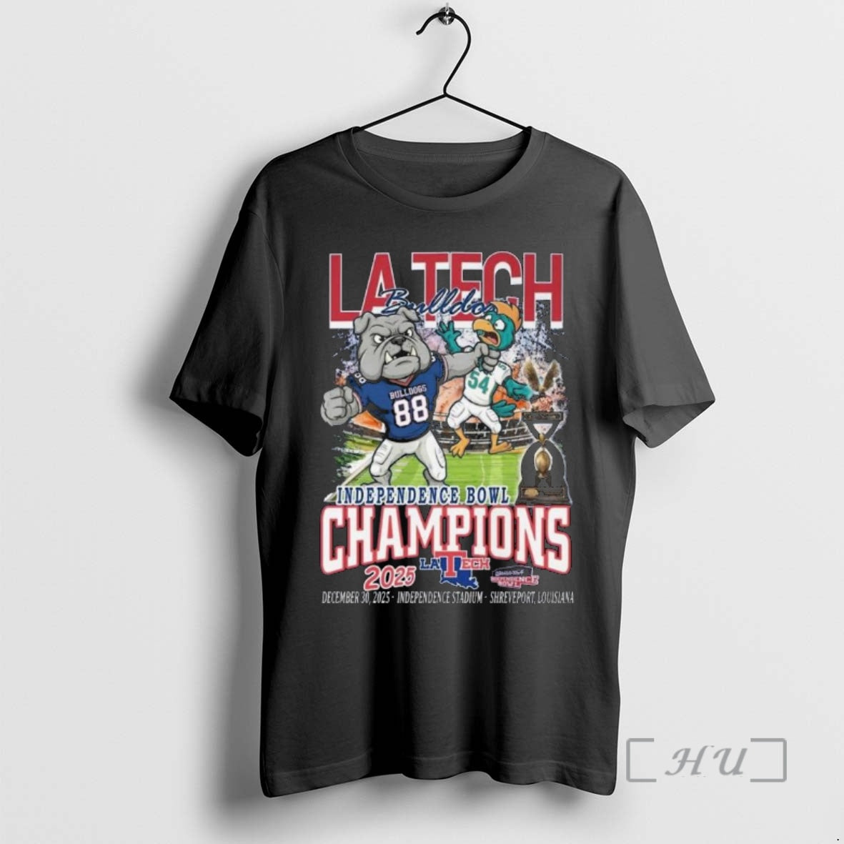 Officials Louisiana Tech Bulldogs Independence Bowl 2025 Champions Mascot