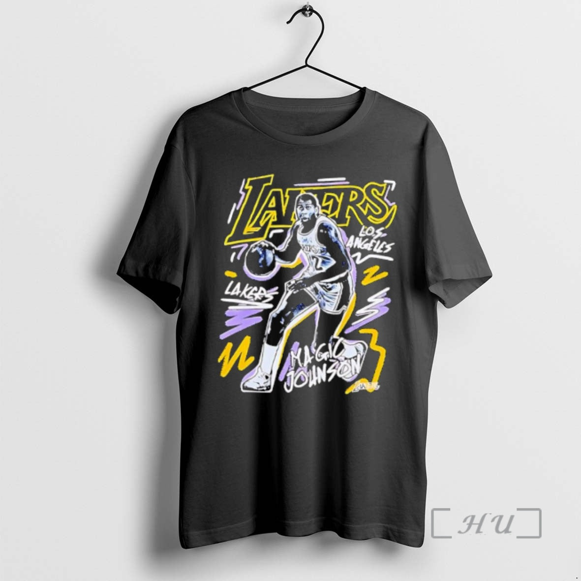 Officials Magic Johnson Los Angeles Lakers Nba Chalked Up Retro