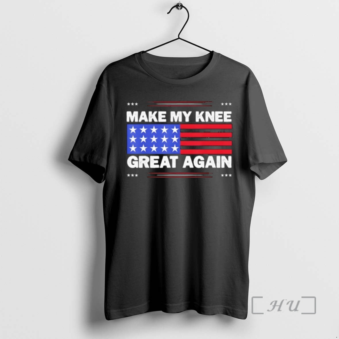 Officials Make My Knee Great Again American Flag Injury Healing Joke Premium T Shirts Sweater