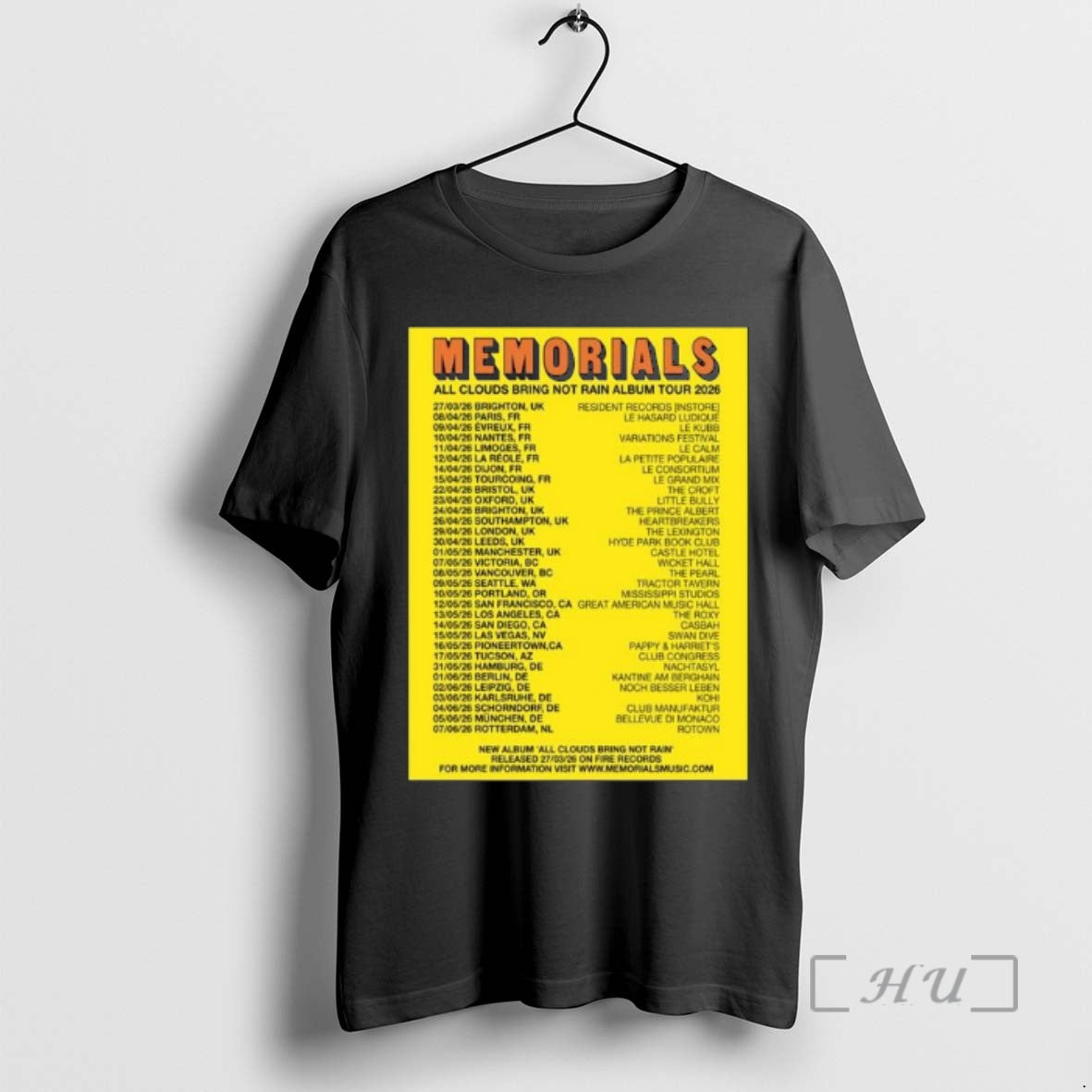 Officials Memorials All Clouds Bring Not Rain Album Tour 2026