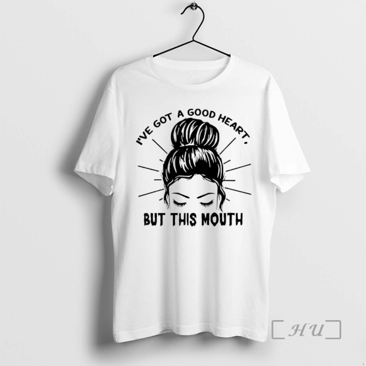 Officials Messy Bun Ive Got A Good Heart But This Mouth Premium T Shirts Sweater