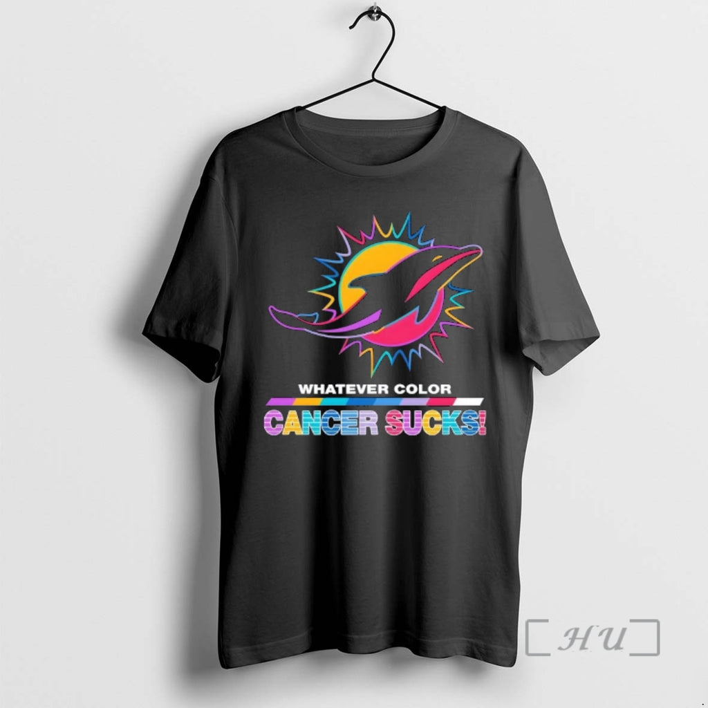 Officials Miami Dolphins Football Whatever Color Cancer Sucks Logo Colors