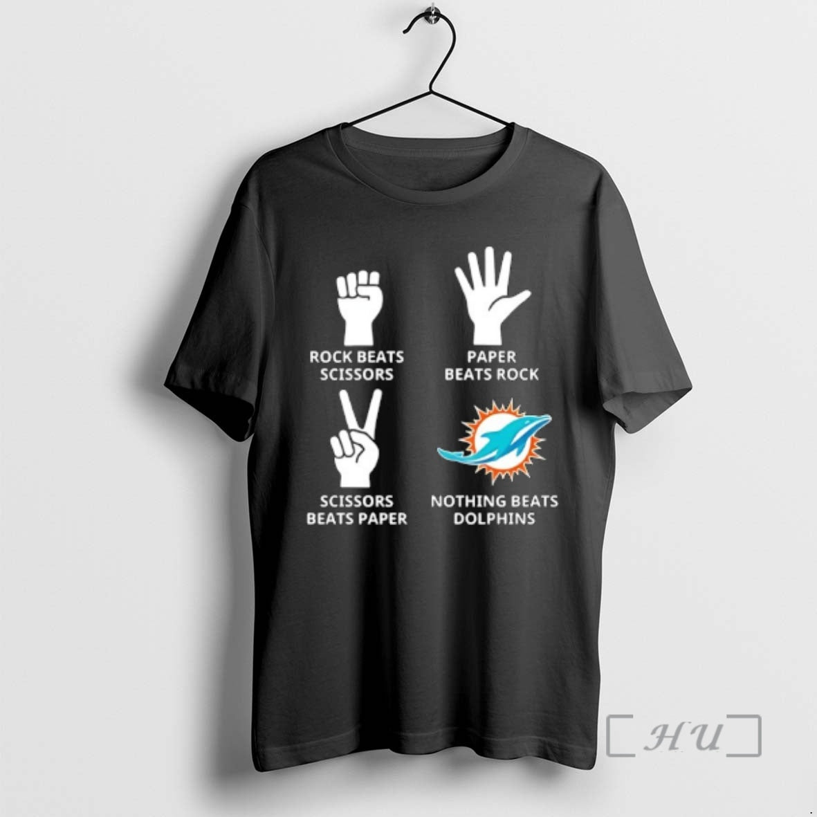Officials Miami Dolphins Nothing Beats Rock Beats Scissors Paper Beats Rock Scissors Beats Paper Premium