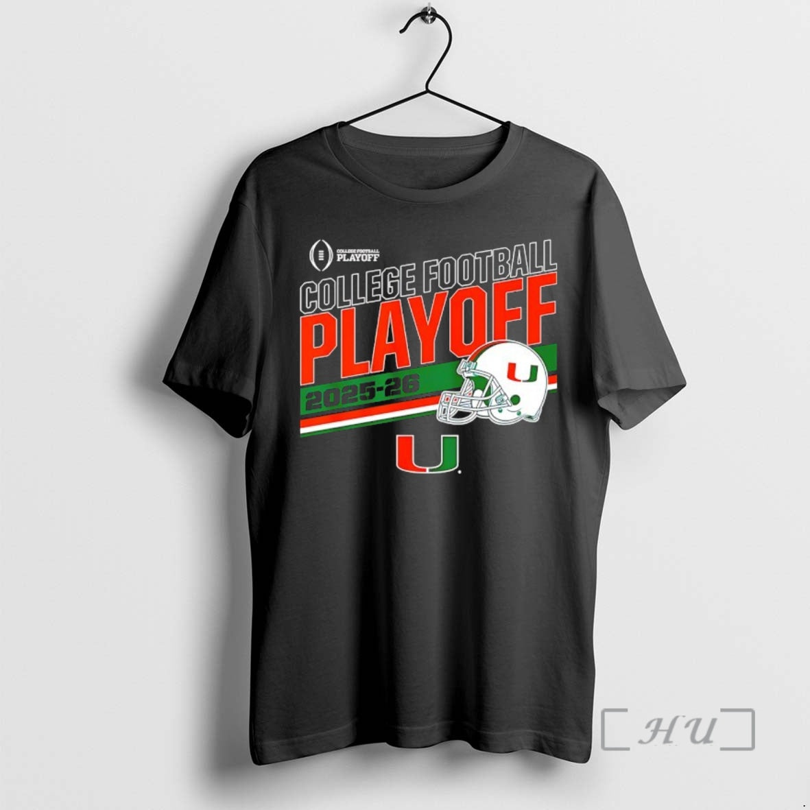 Officials Miami Huricanes 2025 2026 College Football Playoff Stripe Helmet