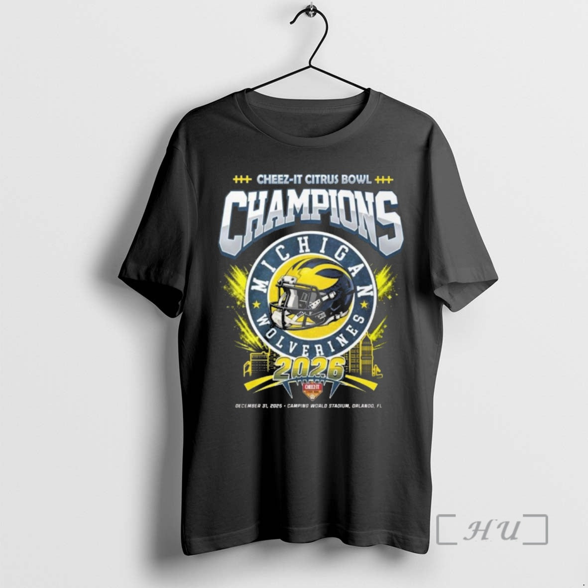 Officials Michigan Wolverines Cheez It Citrus Bowl Champions 2026 Dec 31 2025 Helmet Logo Premium