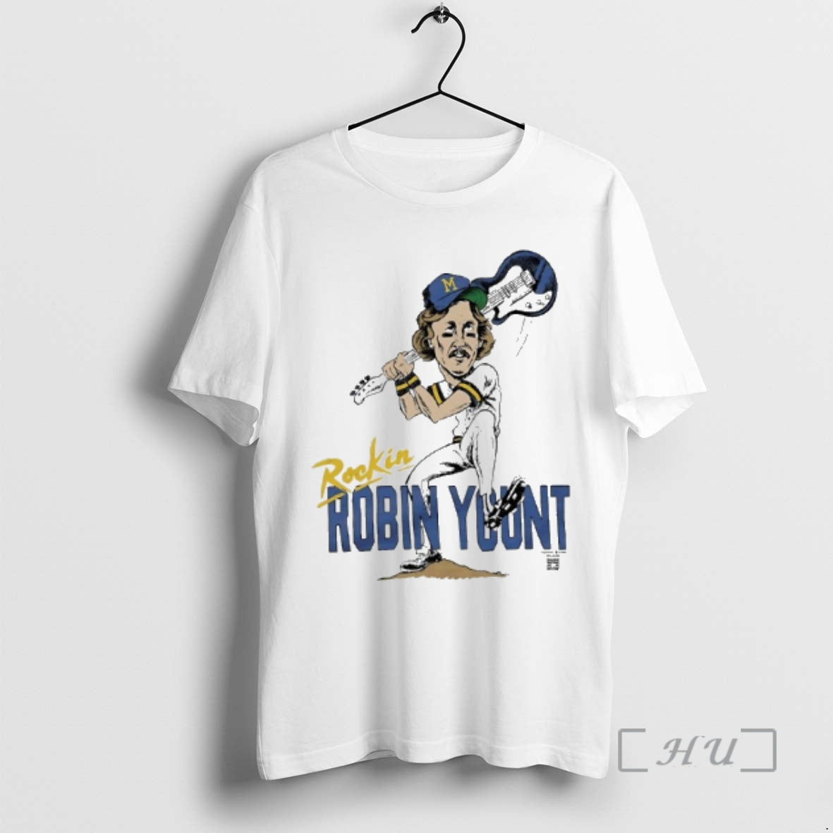 Officials Milwaukee Brewers Rockin Robin Yount Player Caricature