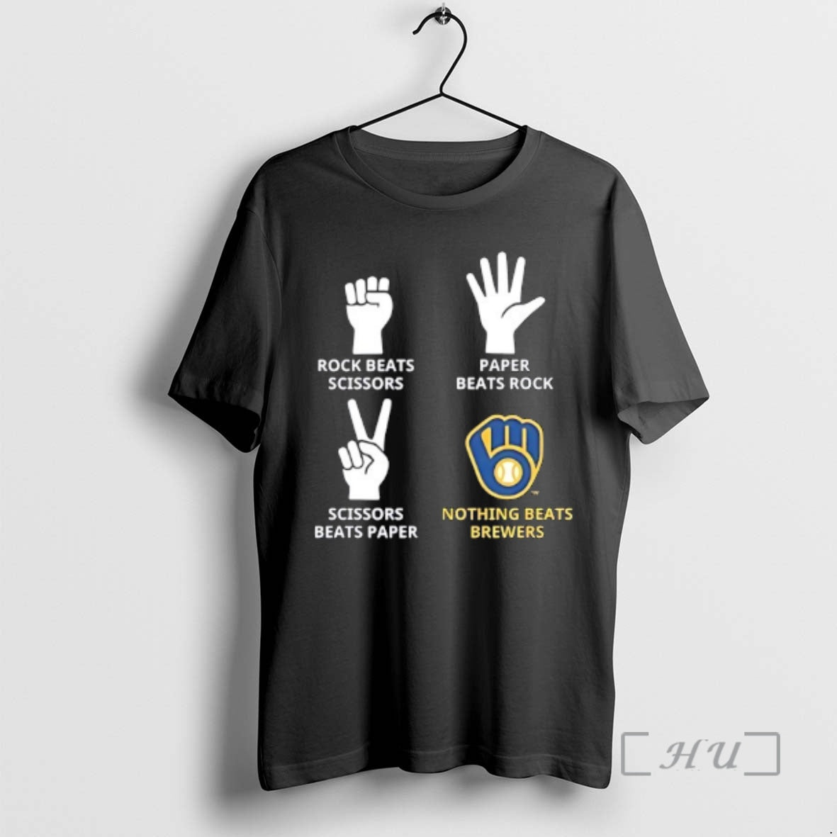 Officials Milwaukee Brewers Nothing Beats Rock Beats Scissors Paper Beats Rock Scissors Beats Paper Premium
