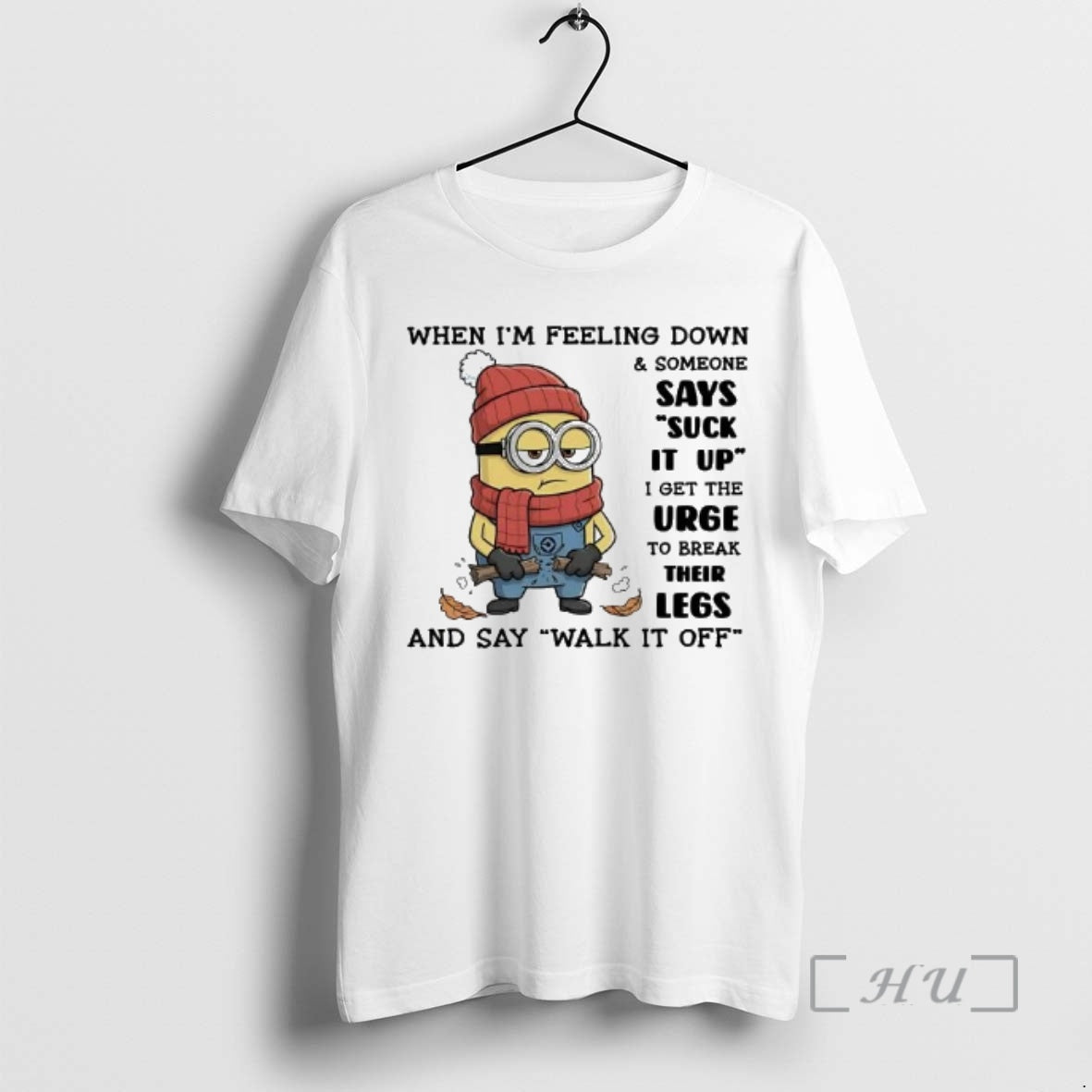 Officials Minion When Im Feeling Down And Someone Says Suck It Up Premium T Shirts
