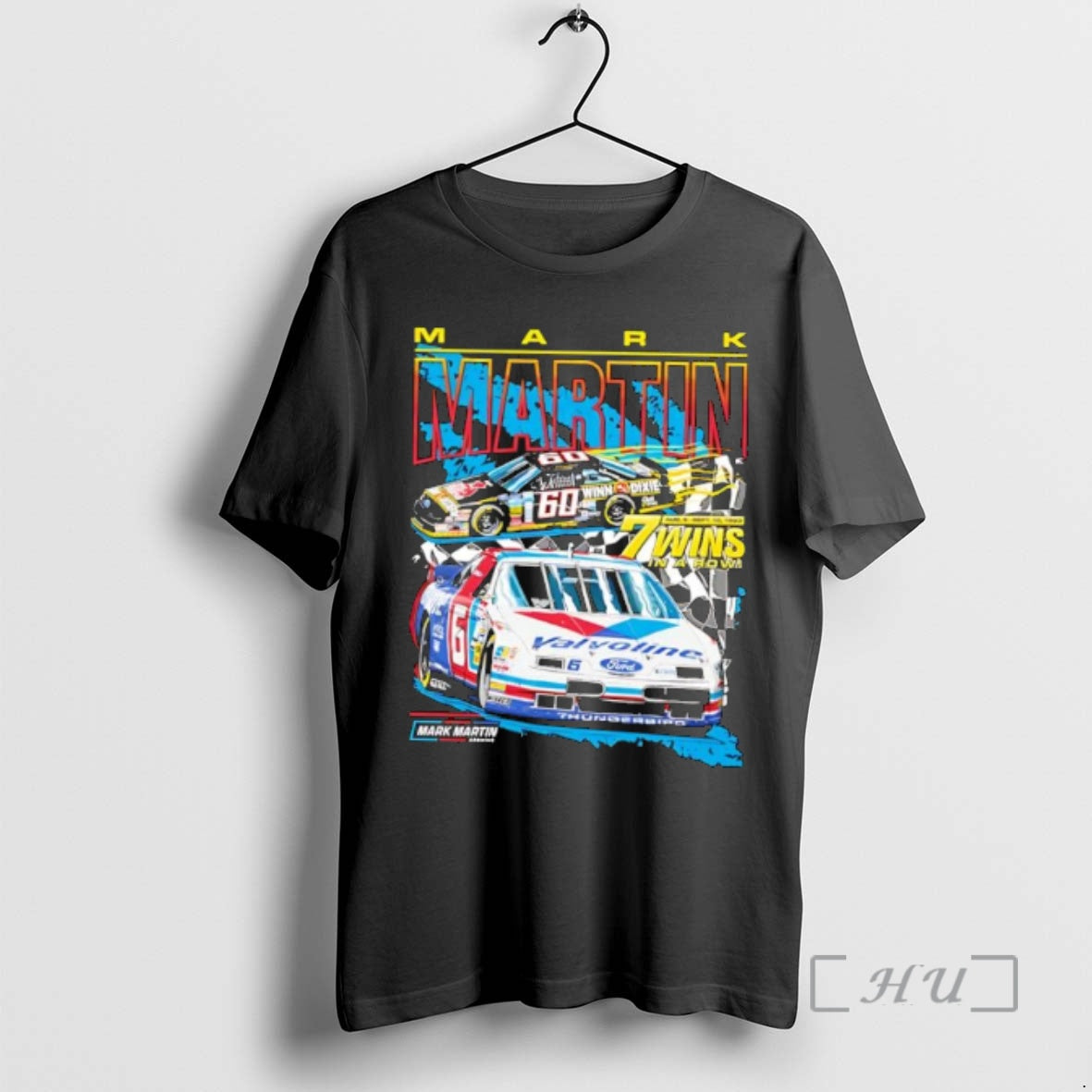 Officials Nascar Mark Martin The Kid 7 Wins In A Row Graphic Premium T Shirts
