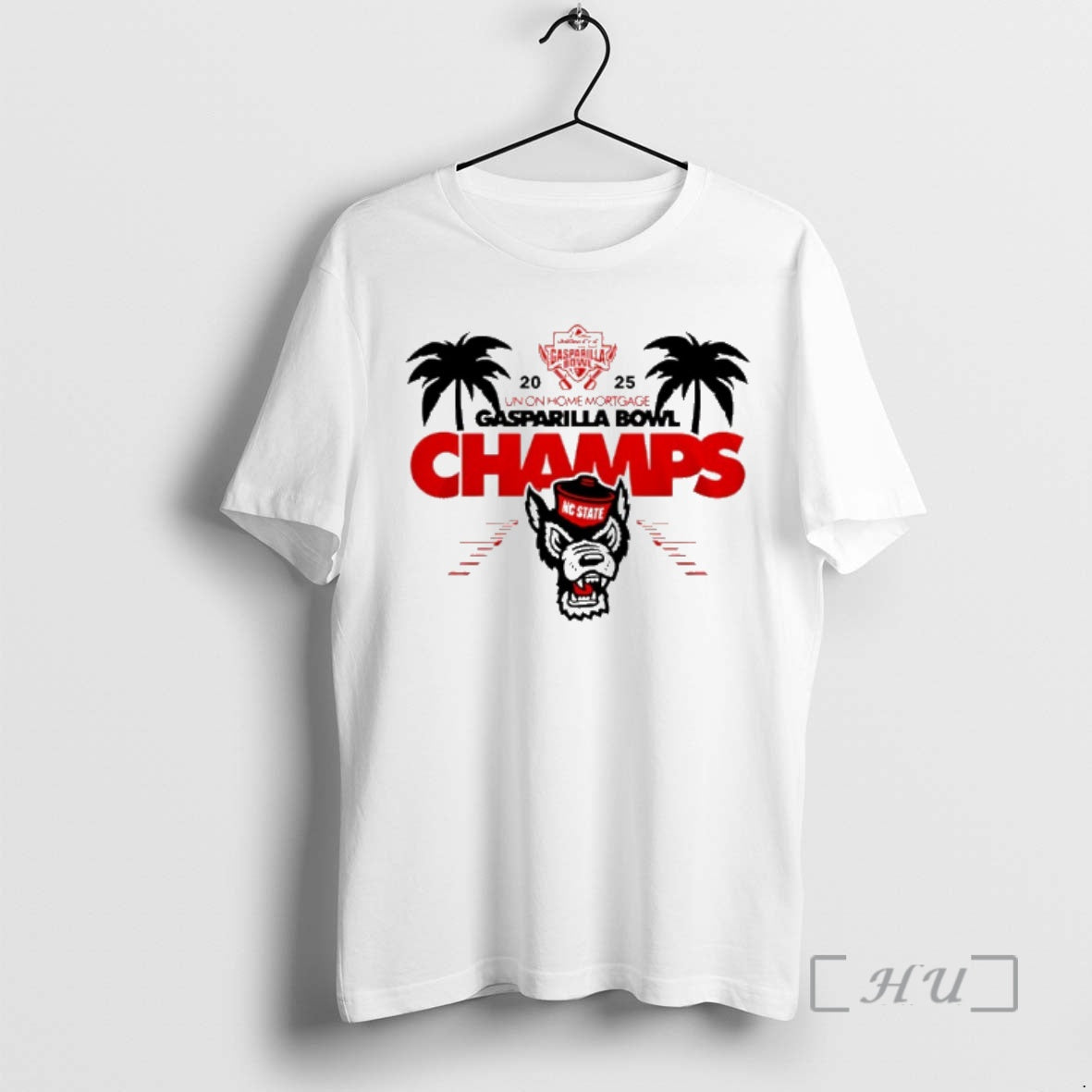 Officials Nc State Wolfpack Union Home Mortgage Gasparilla Bowl Champions 2025 Logo Premium T Shirts