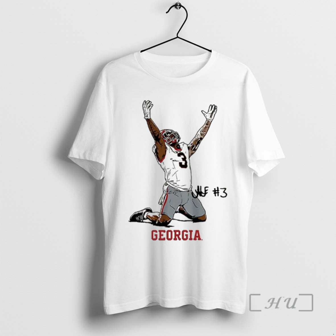 Officials Nate Frazier Georgia Bulldogs Football End Zone Celebration Signature