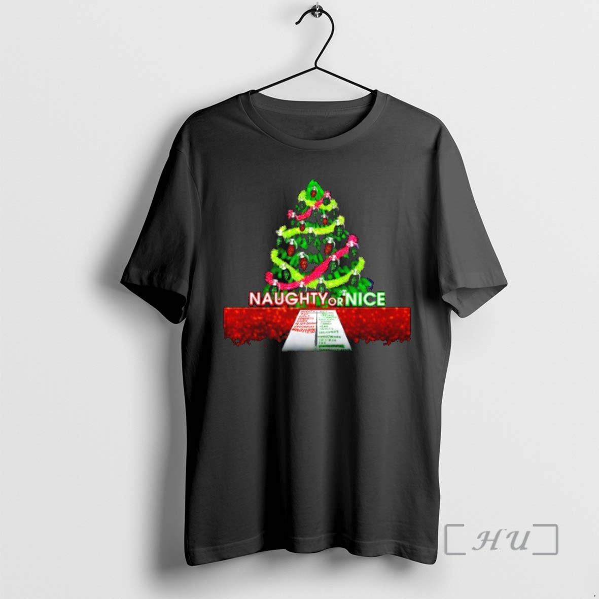 Officials Naughty Or Nice Christmas Tree Grenade Ornaments Graphic