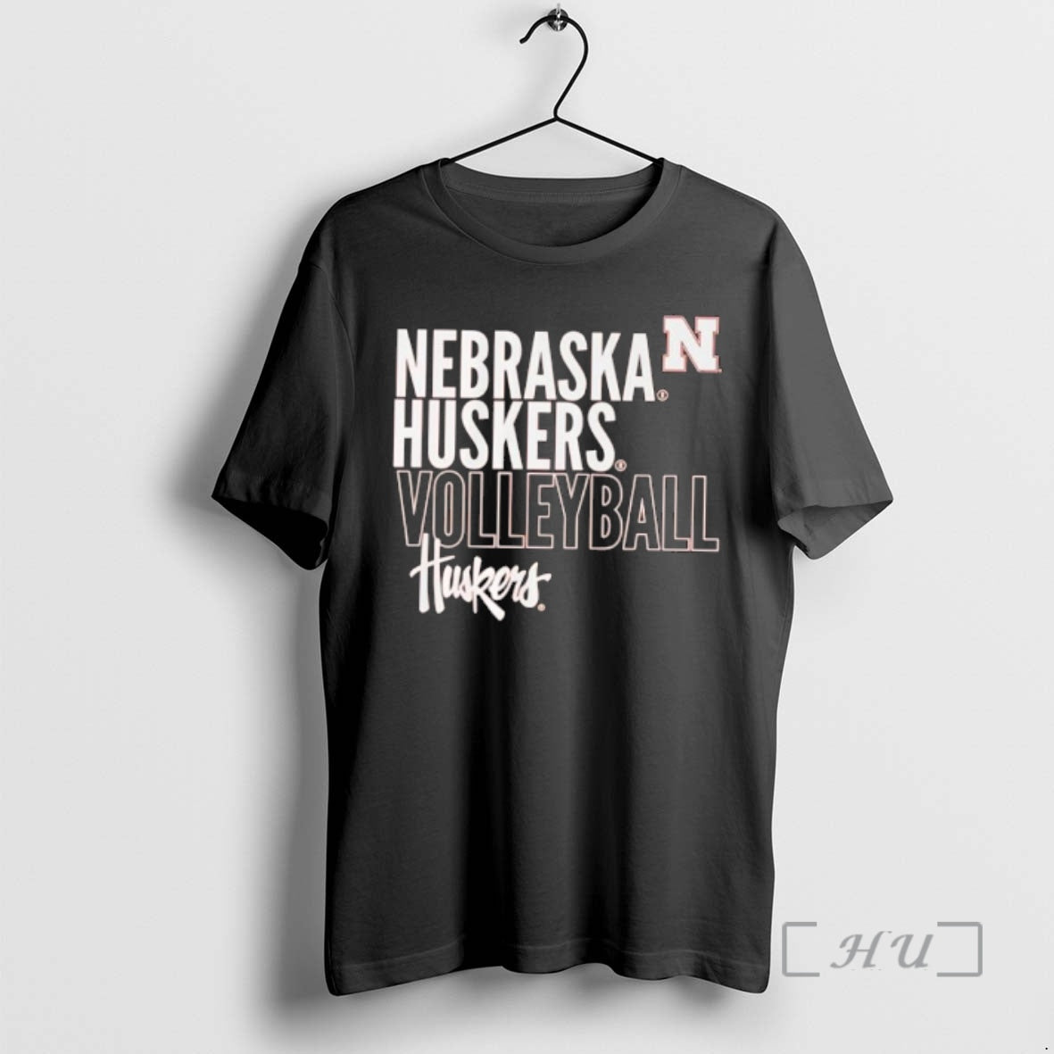 Officials Nebraska Cornhuskers Womens Volleyball Text Logo Overlay