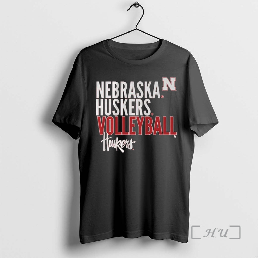 Officials Nebraska Volleyball Text Logo Overlay 2025