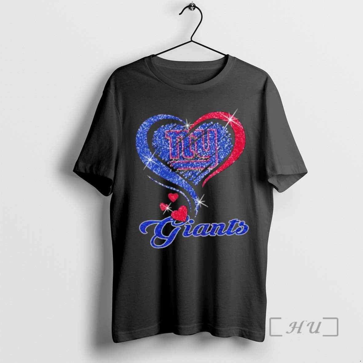 Officials New York Giants Football In Glitter Heart Fans
