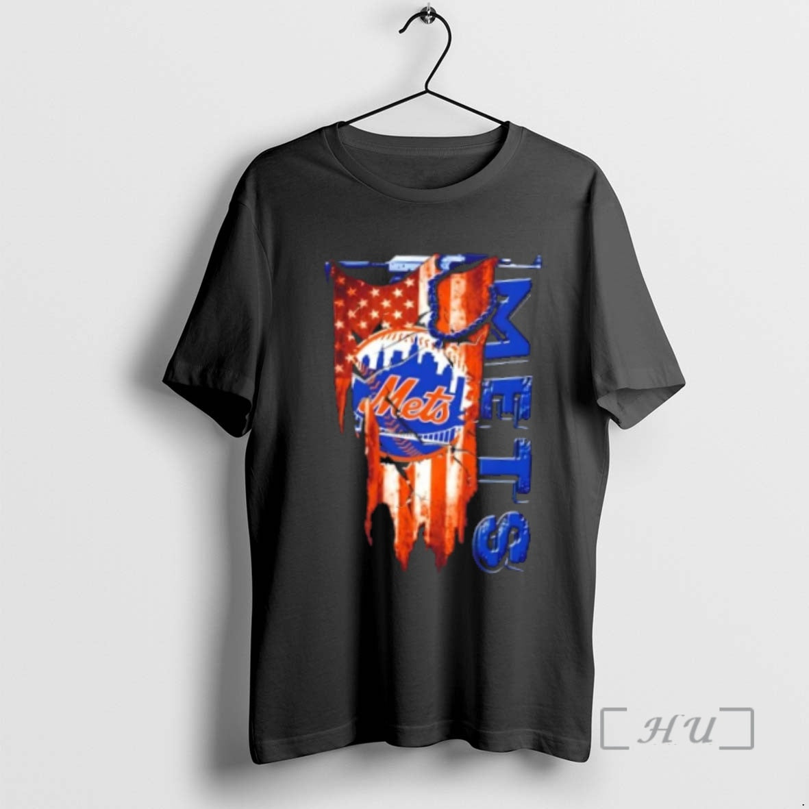 Officials New York Mets Baseball Battle Shattered Usa Flag Rip Design Premium T Shirts Sweater