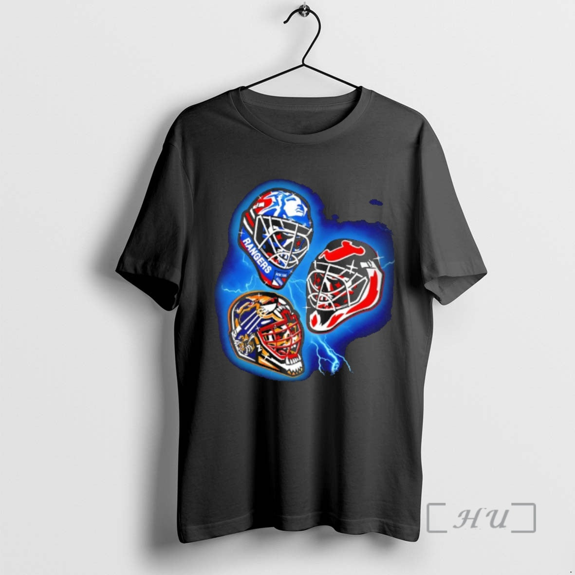 Officials New York Rangers New Jersey Devils And Boston Bruins Nhl 94 Goalie Mask Art