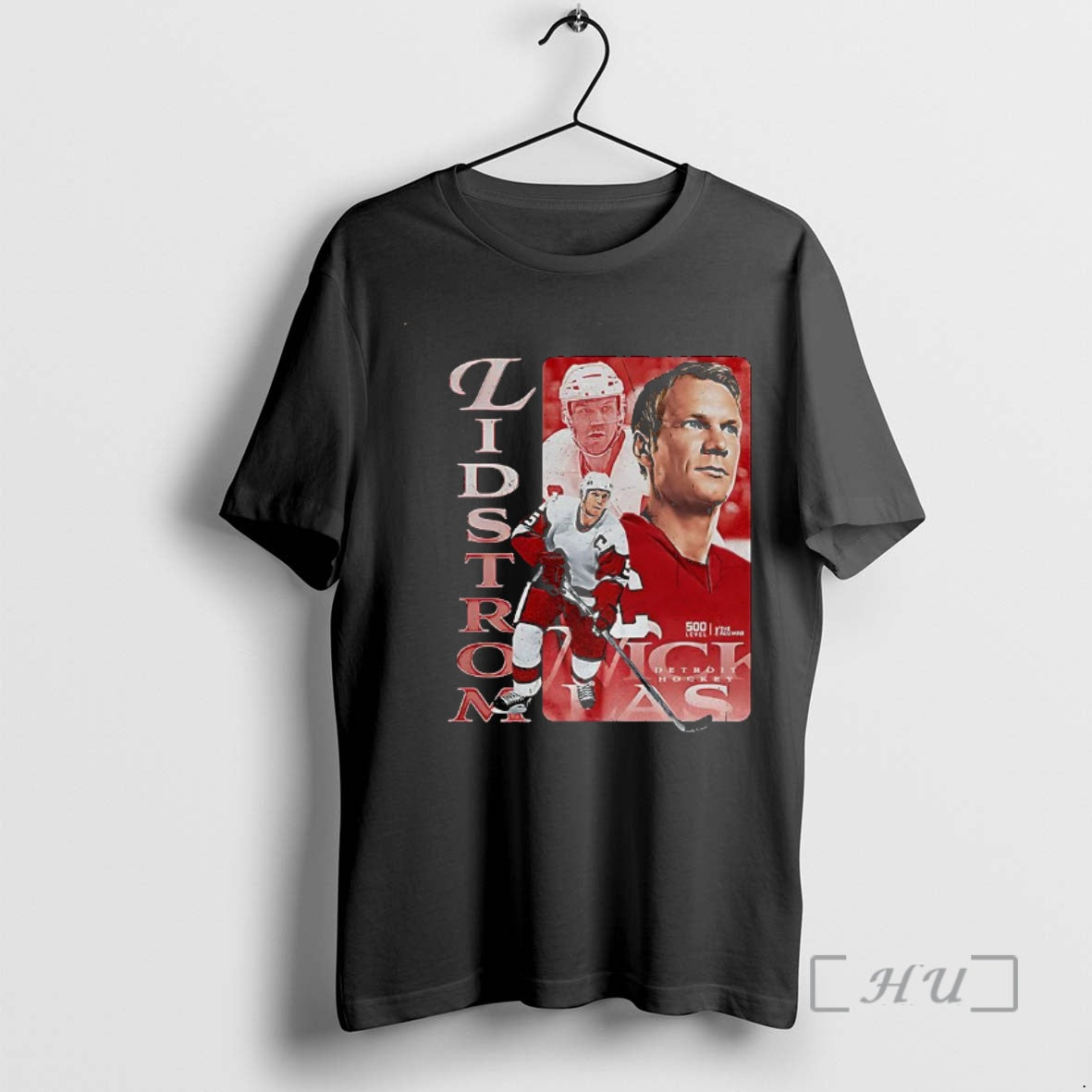 Officials Nicklas Lidstrom Detroit Red Wings Ice Hockey Name Vertical Graphic Premium T Shirts Sweater
