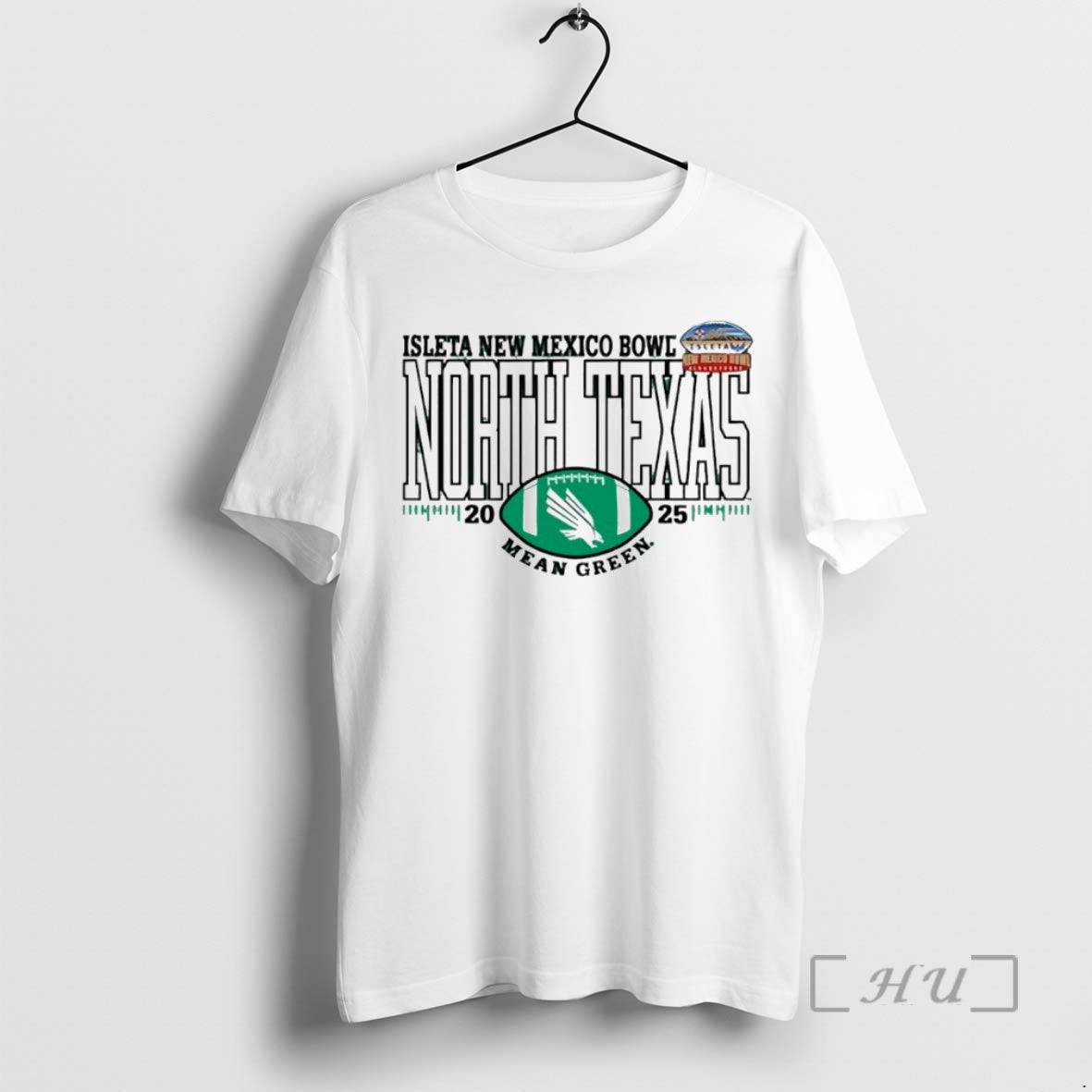 Officials North Texas Mean Green 2025 Isleta New Mexico Bowl Logo Circle Premium T Shirts