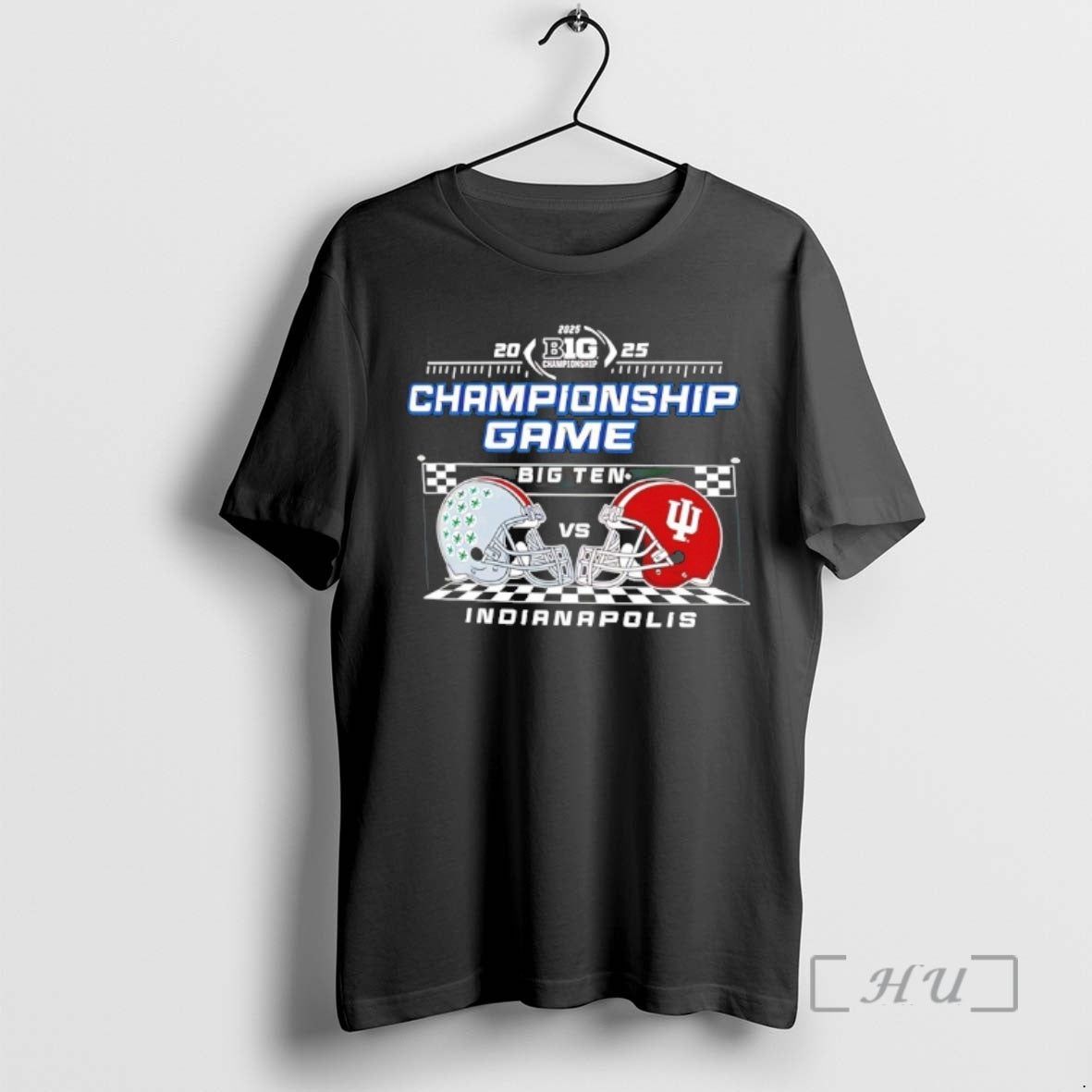 Officials Ohio State Vs Indiana Indianapolis Big Ten 2025 Football Championship Helmets Premium T Shirts