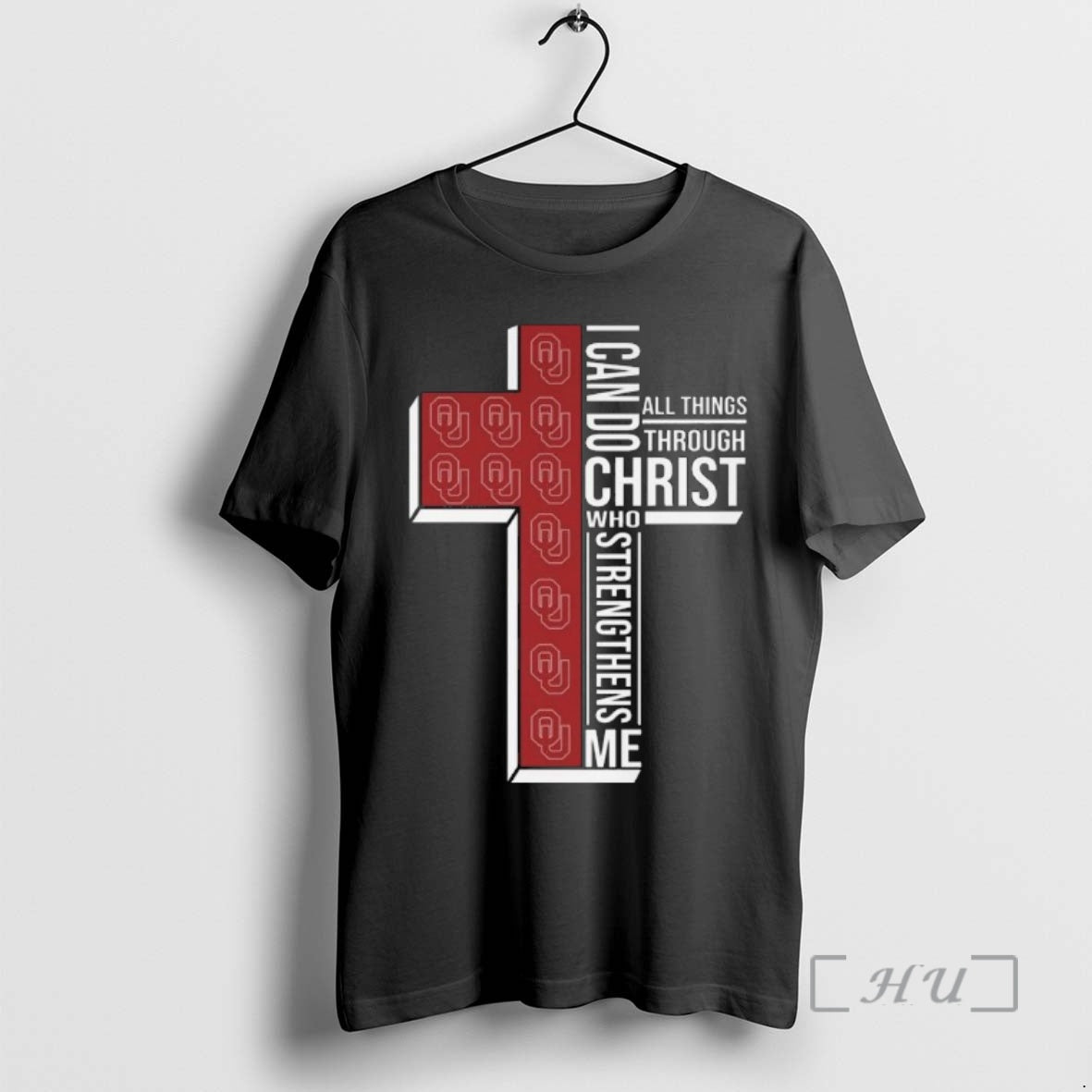 Officials Oklahoma Sooners I Can Do All Things Through Christ Who Strengthens Me Cross Premium