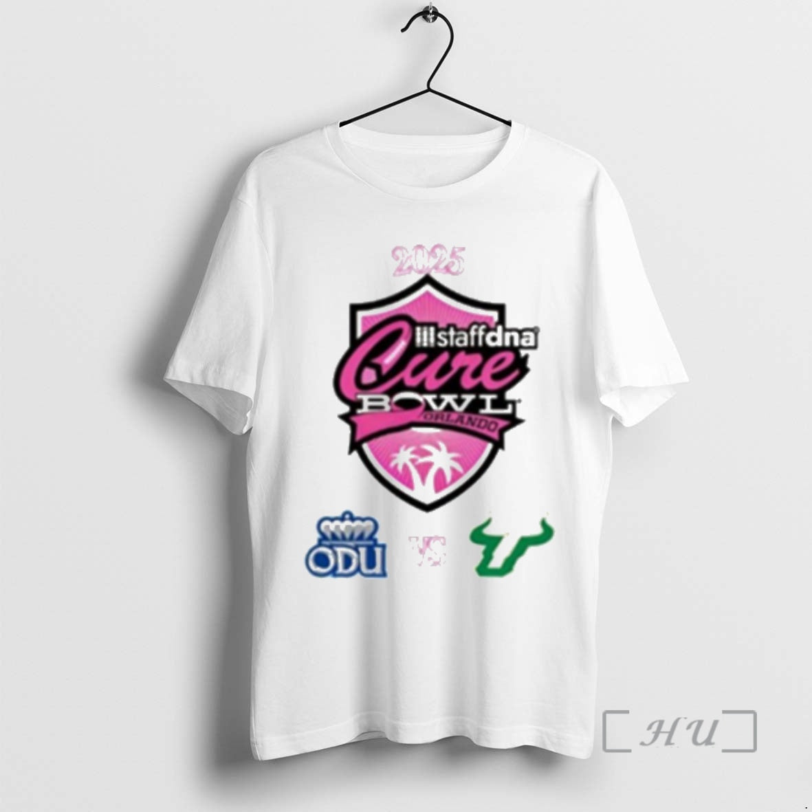 Officials Old Dominion Monarchs Vs South Florida Bulls 2025 Staffdna Cure Bowl Premium T Shirts