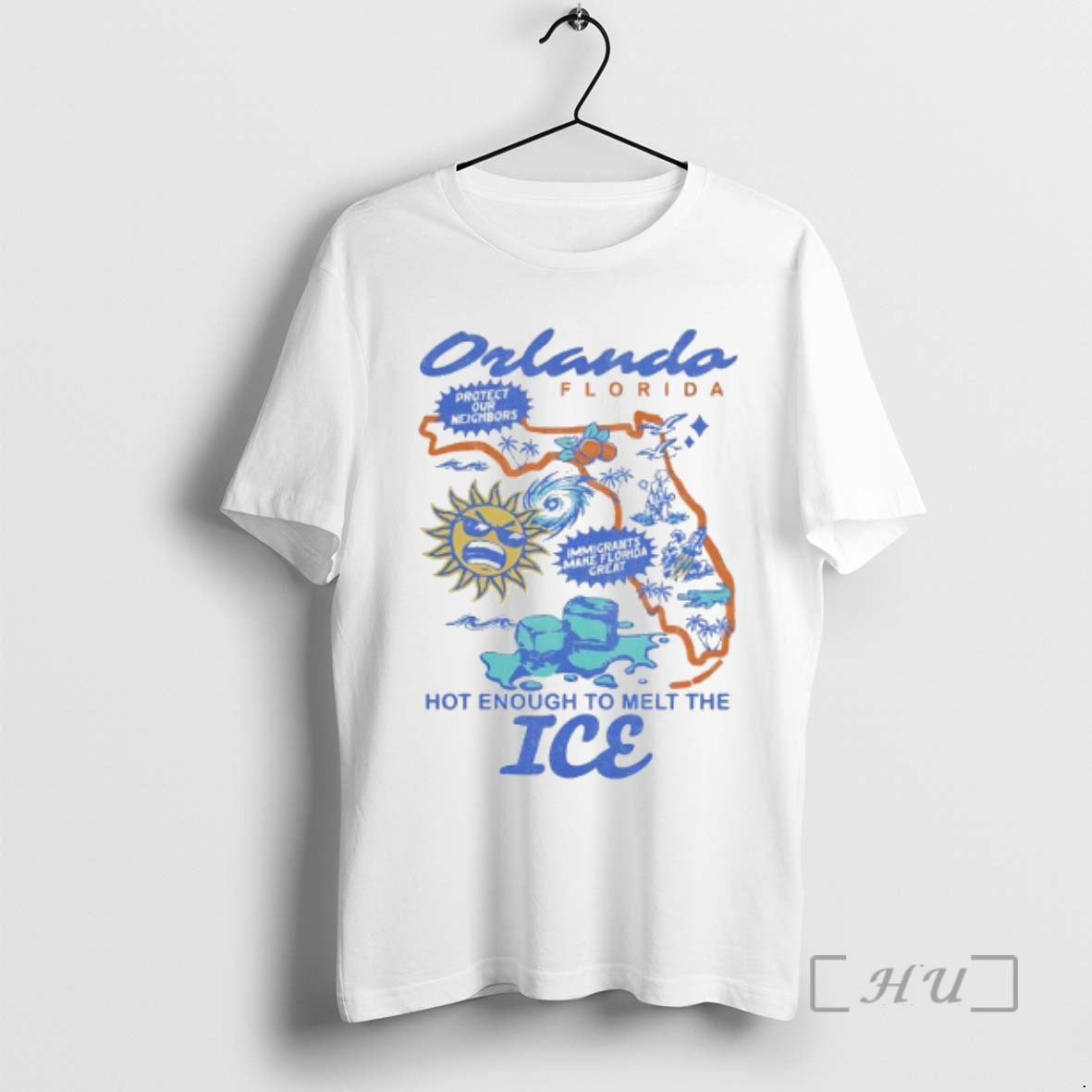 Officials Orlando Florida Protect Our Neighbors Hot Enough To Melt The Ice Graphic Premium