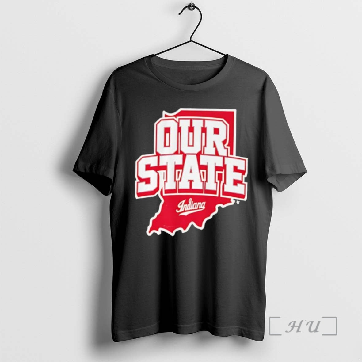 Officials Our State Indiana Red Map Graphic College Sports