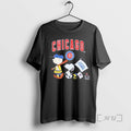 Officials Peanuts Chracters Flag With Chicago Cubs Royal
