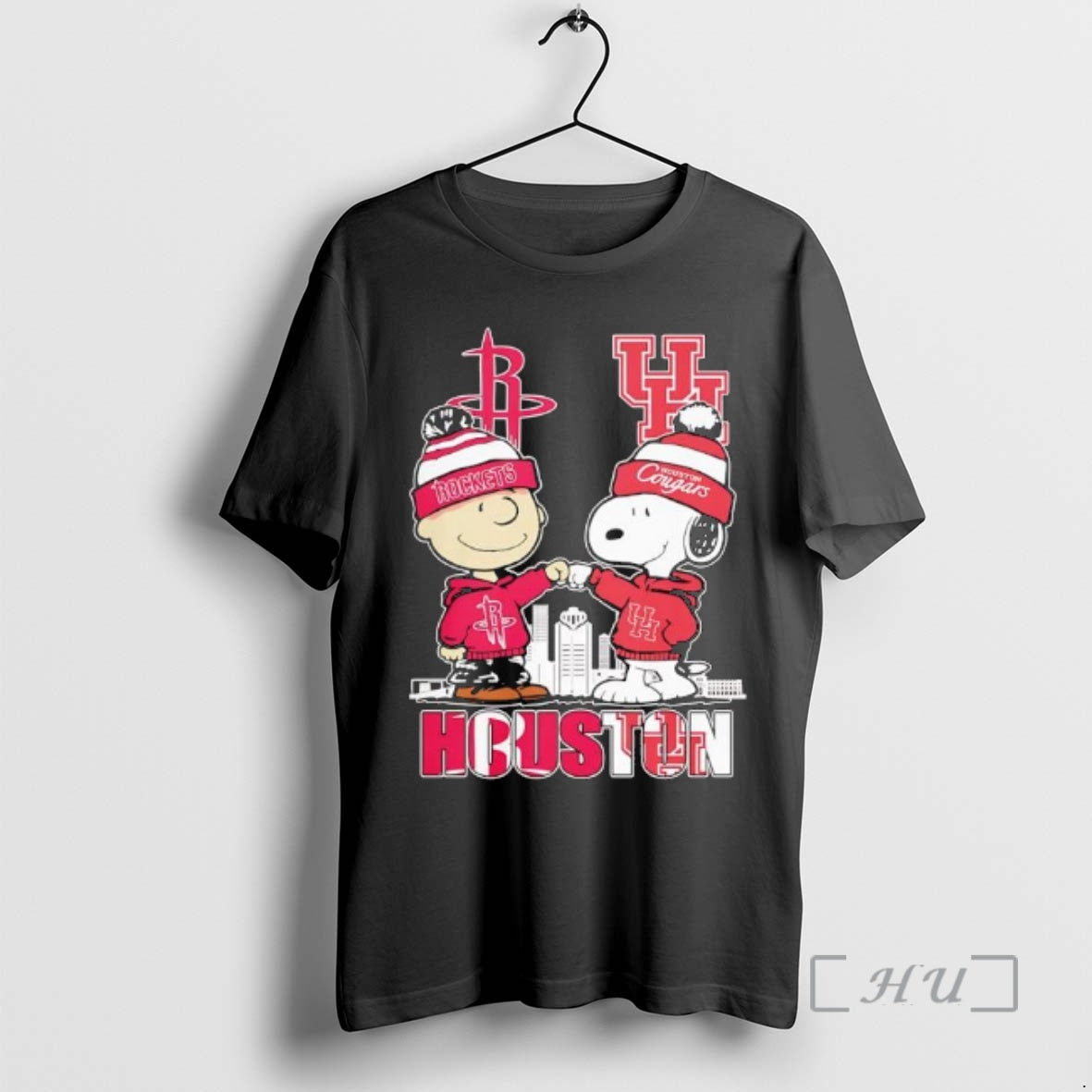 Officials Peanuts Characters X Houston Rockets And University Of Houston Cougars Premium T Shirts Sweater