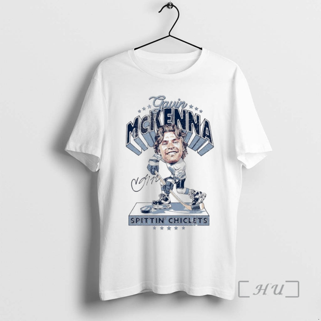 Officials Penn State Nittany Lions Hockey X Spittin Chiclets Gavin Mckenna Caricature Premium T Shirts