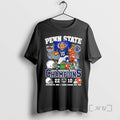Officials Penn State Nittany Lions Football Pinstripe Bowl Champions 2025 Mascot Score Premium T Shirts
