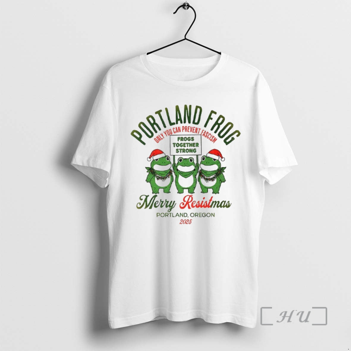 Officials Portland Frog Christmas Merry Resistmas 2025 Frog Together Strong