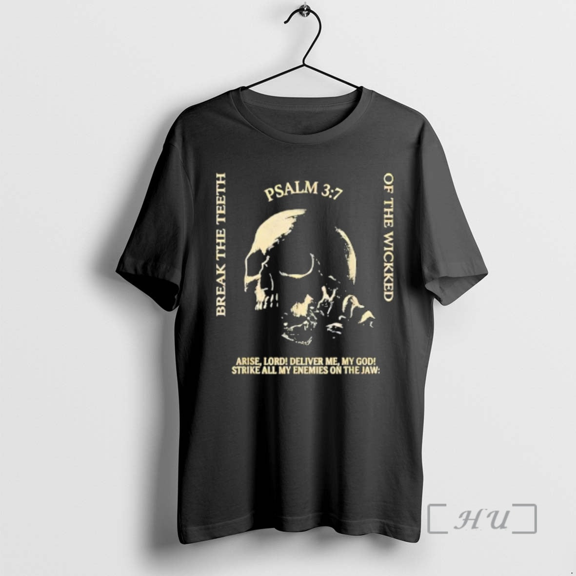 Officials Psalm 3 7 Vintage Skull Christian Religious Bible Verse