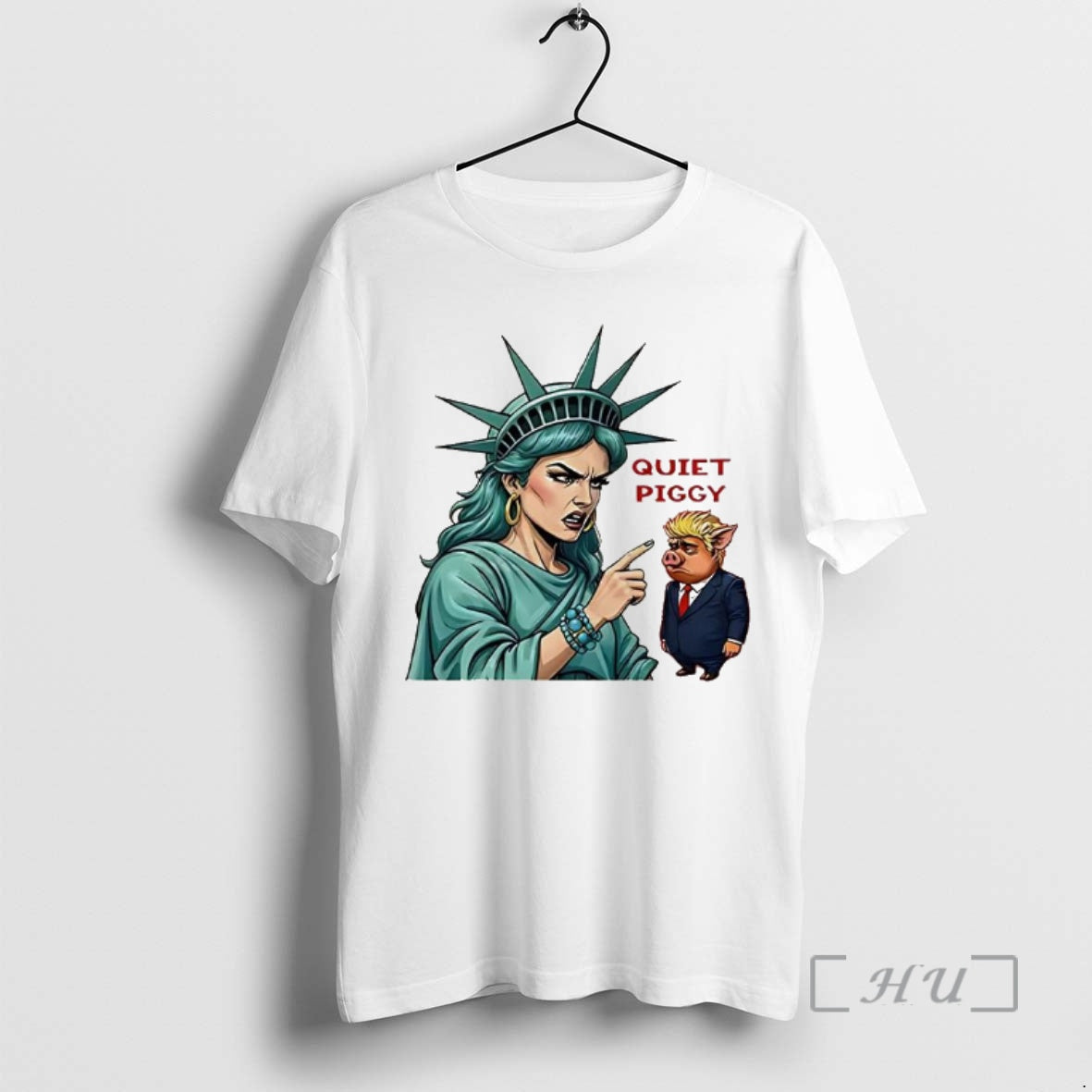 Officials Quiet Piggy The Statue Of Liberty Criticized Trump Caricature