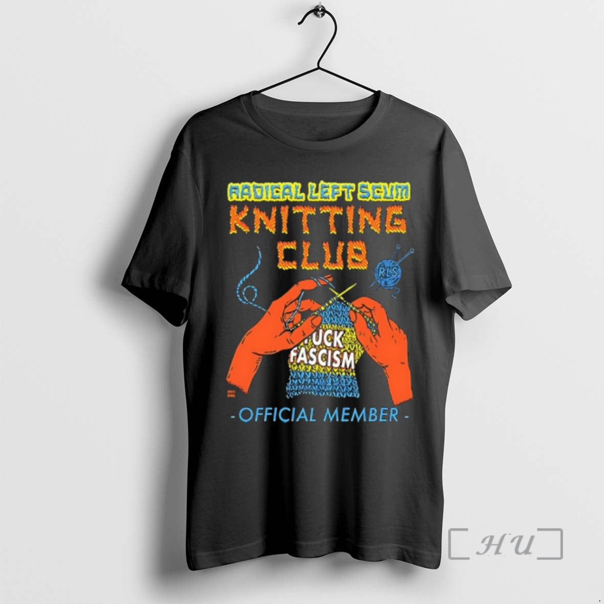 Officials Radical Left Scum Knitting Club Fuck Fascism Member Art