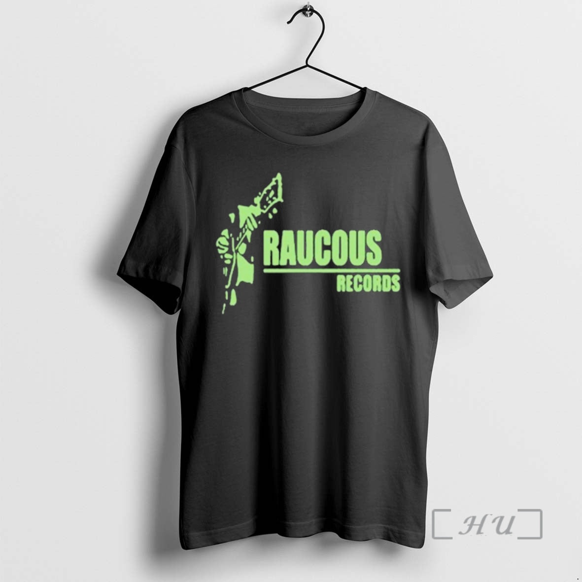 Officials Raucous Records Guitar Logo