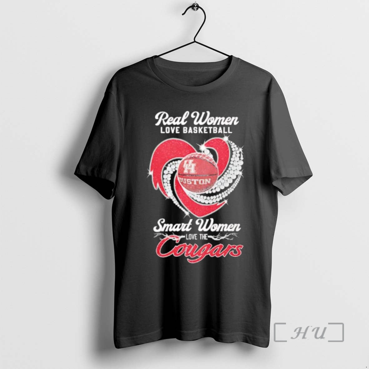 Officials Real Women Love Basketball Smart Women Love The Houston Cougars Premium T Shirts Sweater