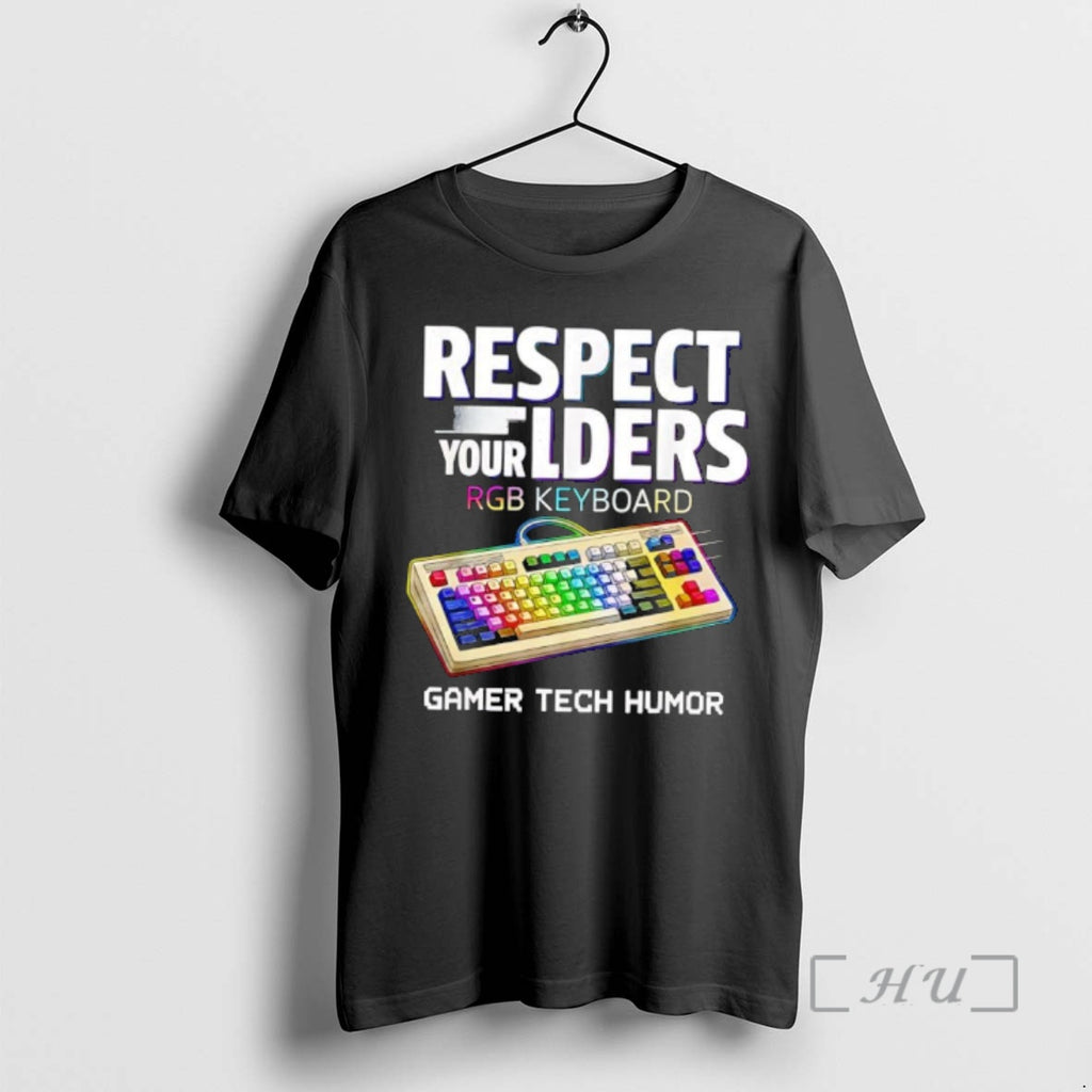 Officials Respect Your Elders Rgb Keyboard Gamer Tech Humor