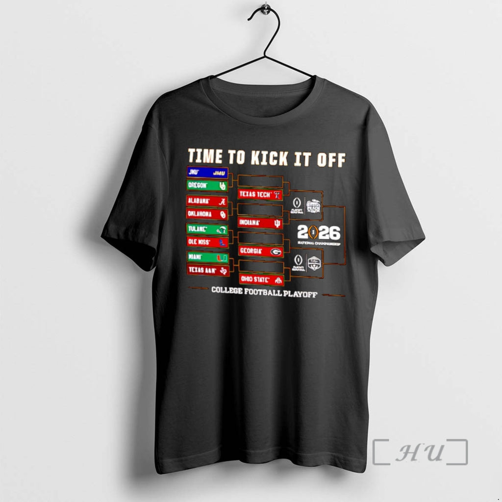 Officials Retro Brand College Football Playoff 2025 26 Time To Kick It Off Bracket Christmas