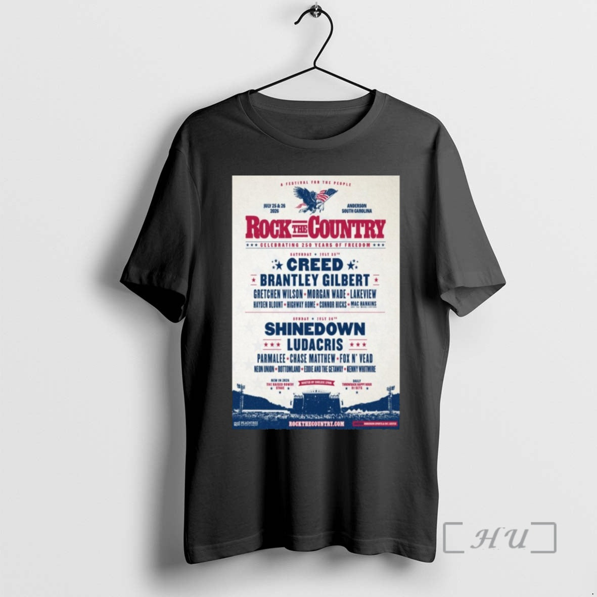 Officials Rock The Country Anderson South Carolina July 25 26 2026 Events Premium T Shirts