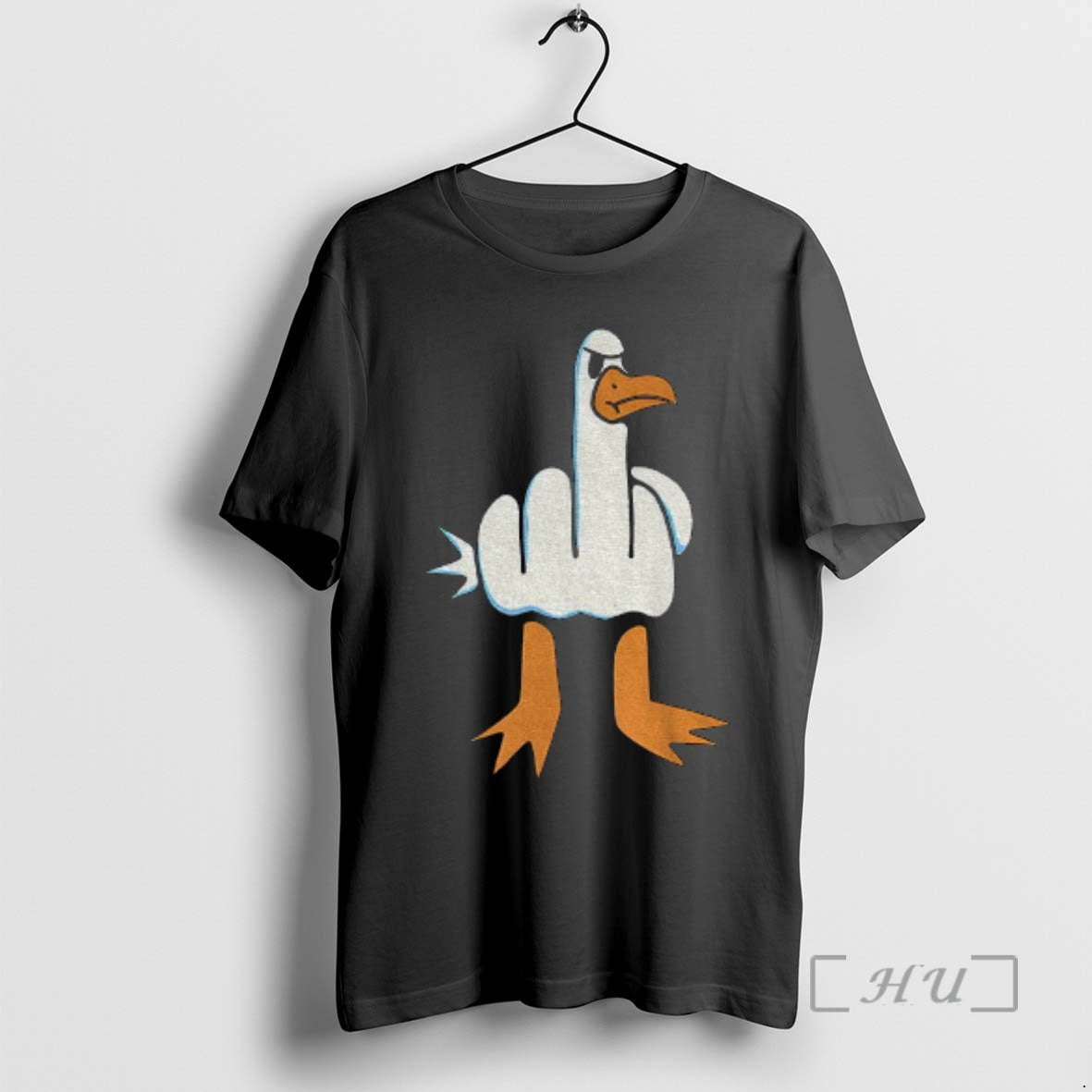 Officials Rude Seagull Middle Finger Funny