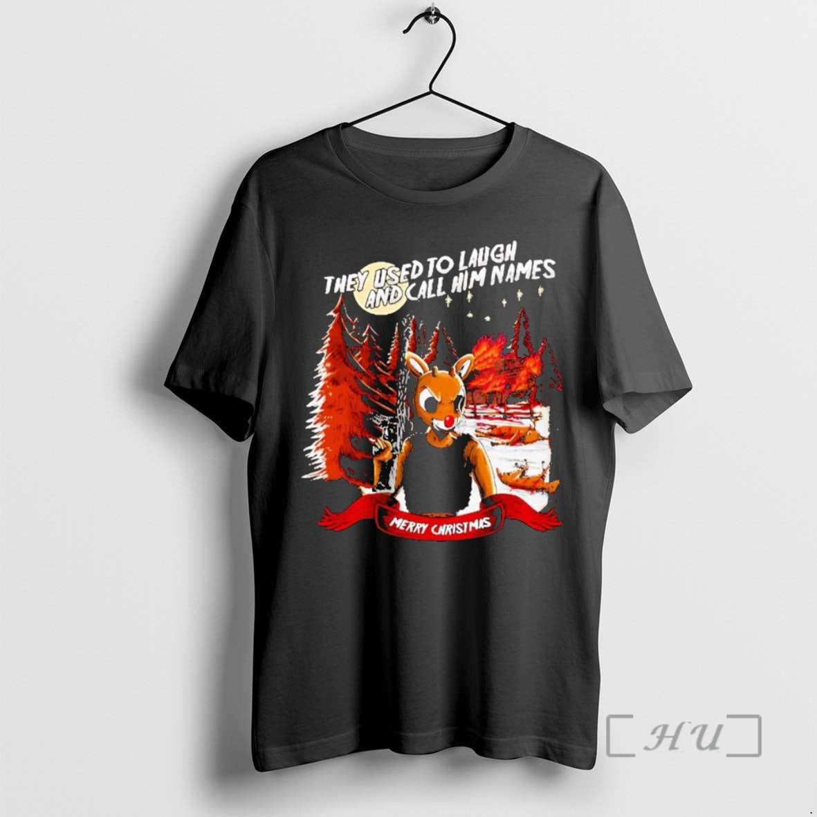 Officials Rudolph They Used To Laugh And Call Him Names Merry Christmas Premium T Shirts