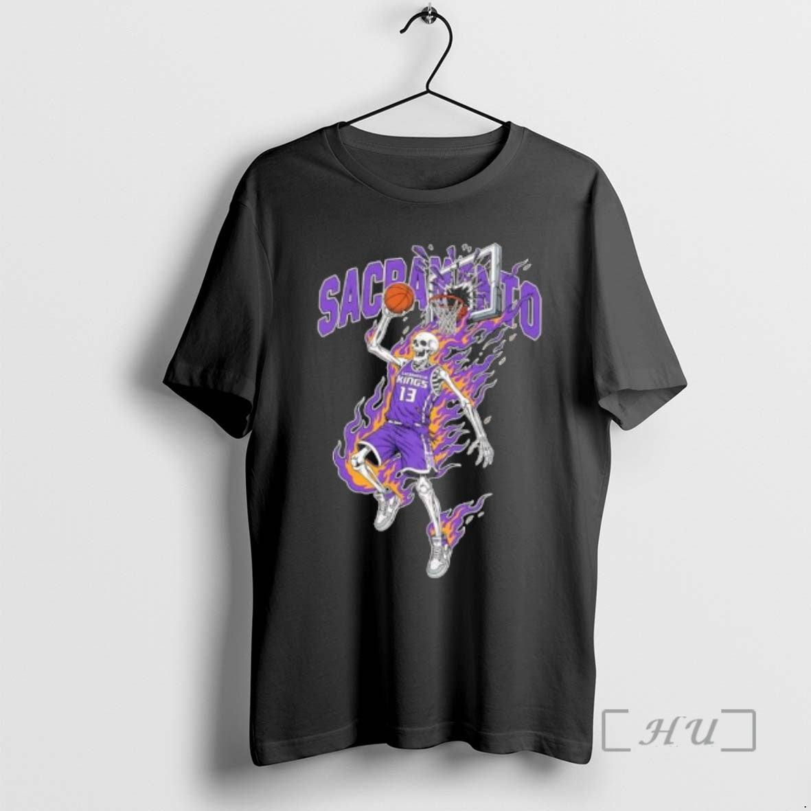 Officials Sacramento Kings Mens Basketball Skeleton Player Fire